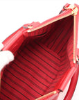 Pre-Loved Mazarine Tote Monogram Leather PM with Gold Hardware, Red