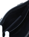 Pre-Loved Sac Plat Tote Monogram Coated Canvas with Silver Hardware, Black