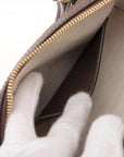 Pre-Loved Ophidia GG Mini Boston Handbag Monogram Coated Canvas Mini with Gold Hardware, Beige Ebony