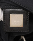 Pre-Loved Mamma Baguette Shoulder Bag Plain Canvas with Silver Hardware, Black