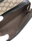 Pre-Loved GG Supreme Backpack GG Supreme Coated Canvas Small with Silver Hardware, Beige/Ebony