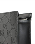 Pre-Loved Web Microguccissima Pouch Clutch Microguccissima Leather with Silver Hardware, Black