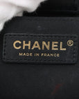 Pre-Loved CC Chain Logo Quilted Chain Bag Shoulder Bag Quilted Leather Small with Gold Hardware, Black