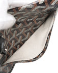 Pre-Loved Saint Louis Tote Goyardine Coated Canvas PM with Silver Hardware, Black and Tan
