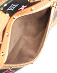 Pre-Loved Alma Handbag Monogram Coated Canvas PM with Gold Hardware, Black Multicolor