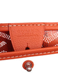 Pre-Loved Artois Tote Goyardine Chevron Coated Canvas PM with Silver Hardware, Orange