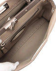 Pre-Loved Peekaboo Handbag Leather Regular with Silver Hardware, Taupe