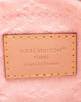 Pre-Loved Sunshine Crossbody Bag Monogram Denim Mini with Gold Hardware, Pink