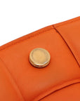 Pre-Loved Padded Cassette Crossbody Bag Intrecciato Leather with Gold Hardware, Orange