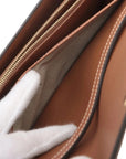 Pre-Loved Triomphe Wallet on Chain Crossbody Bag Triomphe Canvas with Gold Hardware, Beige and Tan