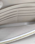 Pre-Loved Constance Long To Go Wallet Crossbody Bag Leather with Gold Hardware, Cream