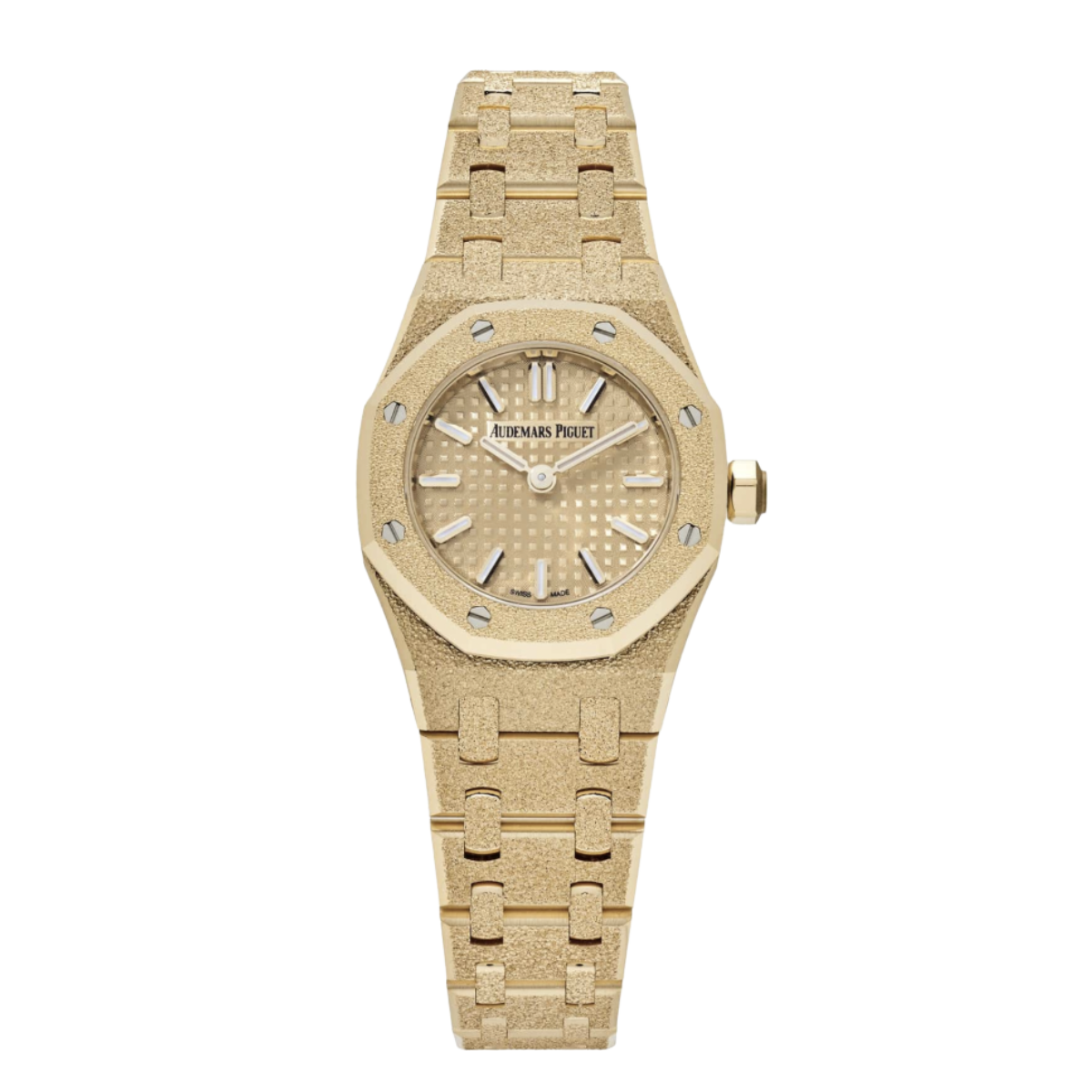 Pre-Owned Royal Oak Mini Frosted Gold Quartz 67630BA.GG.1312BA.01‑B