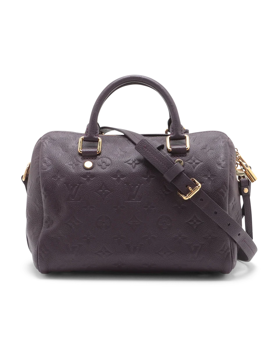 Pre-Owned Louis Vuitton Monogram Empreinte Speedy Bandouliere 25 M40765