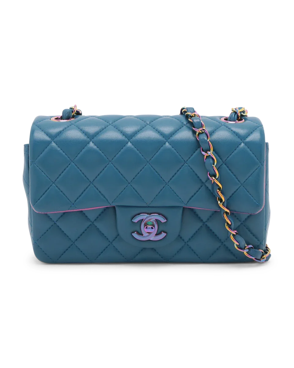 Pre-Owned Chanel Classic Rainbow Rectangular Mini Flap Bag