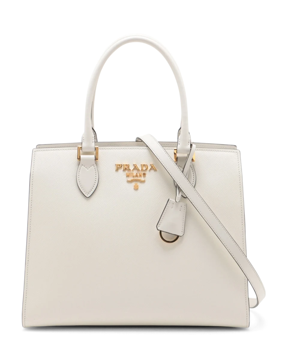 Pre-Owned Prada Saffiano Small Zippered Tote