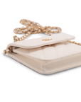 Pre-Owned Chanel Quilted Pearl Crush Clutch With Chain