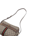Pre-Owned Gucci GG Supreme Monogram Web Small Ophidia Shoulder Bag