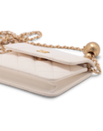 Pre-Owned Chanel Quilted Pearl Crush Clutch With Chain