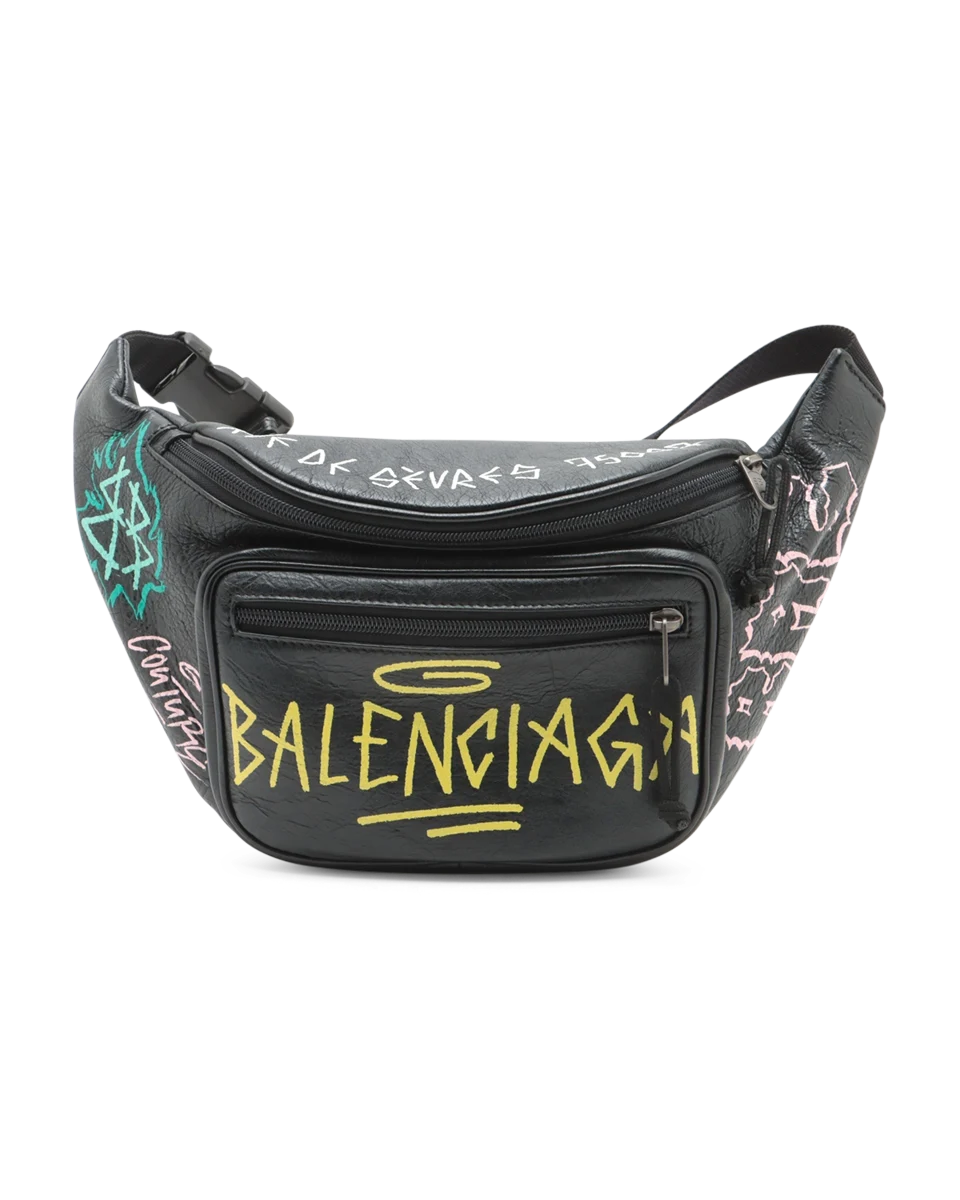 Pre-Owned Balenciaga Graffiti Explorer Waist Bag