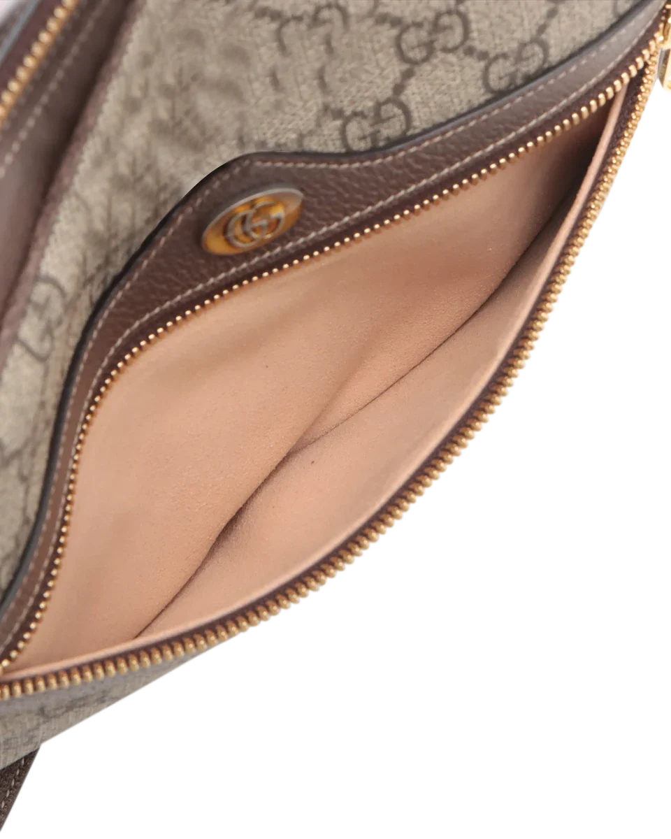 Pre-Owned Gucci GG Supreme Monogram Web Small Ophidia Shoulder Bag