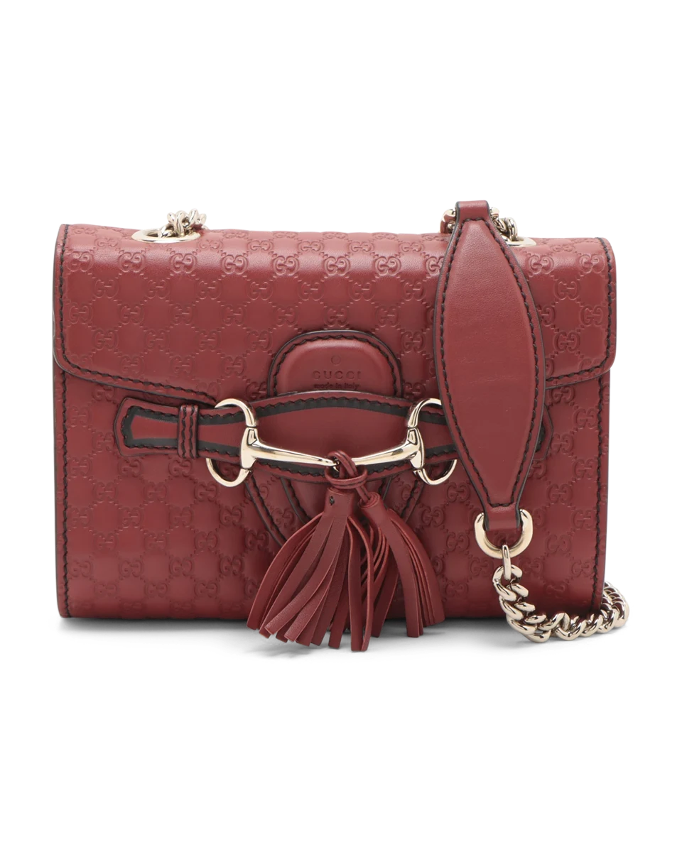Pre-Owned Gucci Microguccissima Mini Emily Chain Shoulder Bag