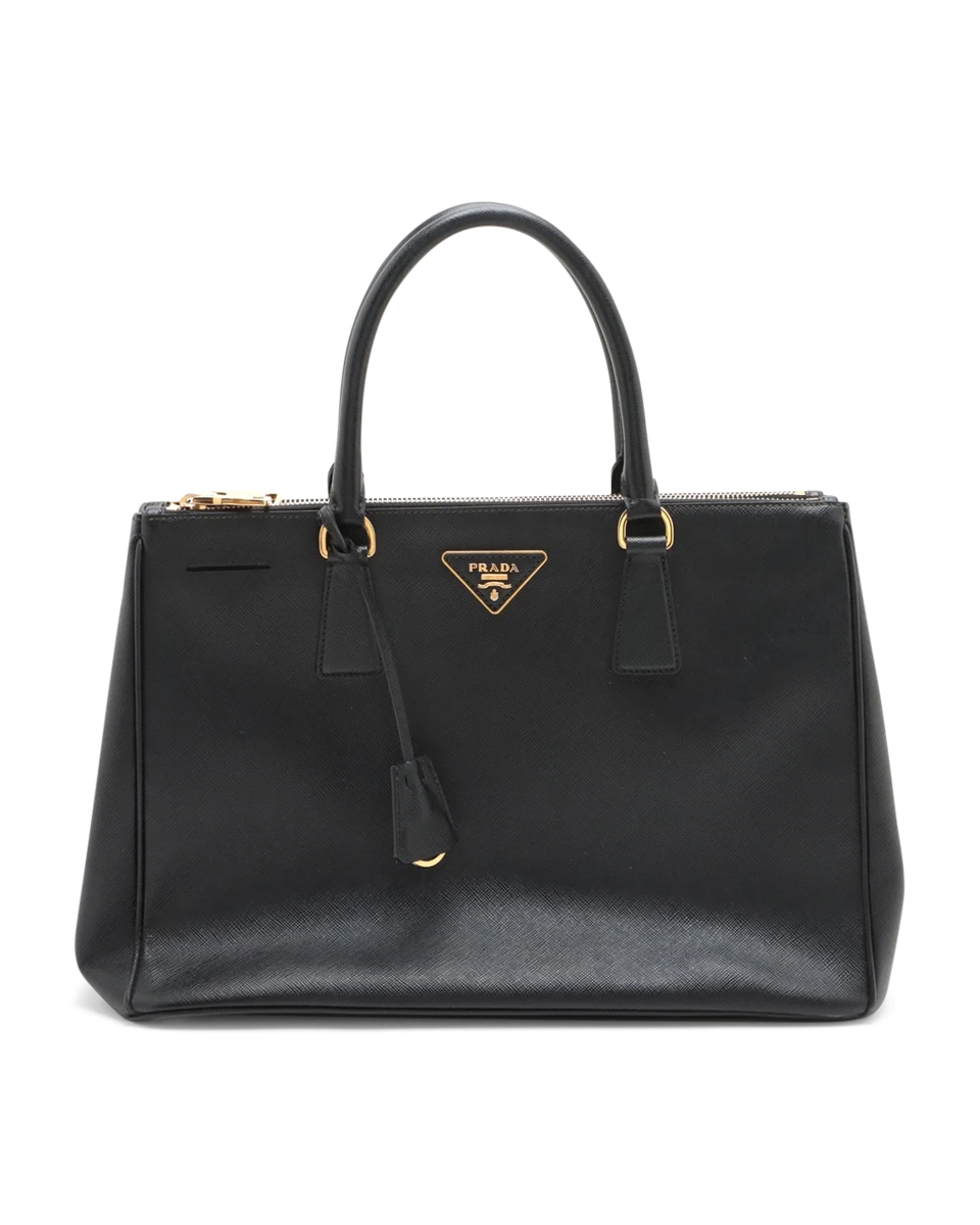 Pre-Owned Prada Luxe Saffiano Double Zip Galleria