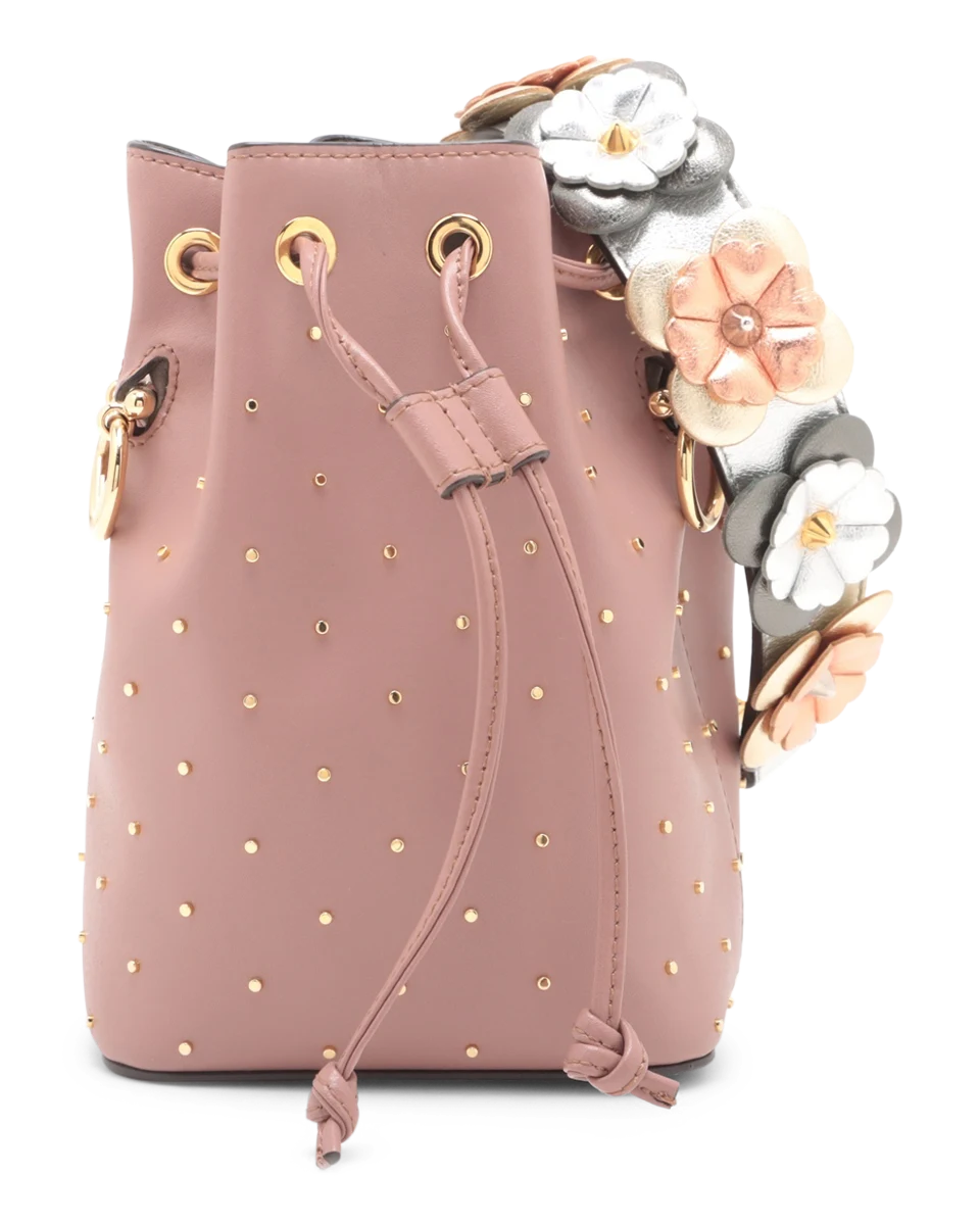 Pre-Owned Fendi Studded Mini Mon Tresor Bucket Bag