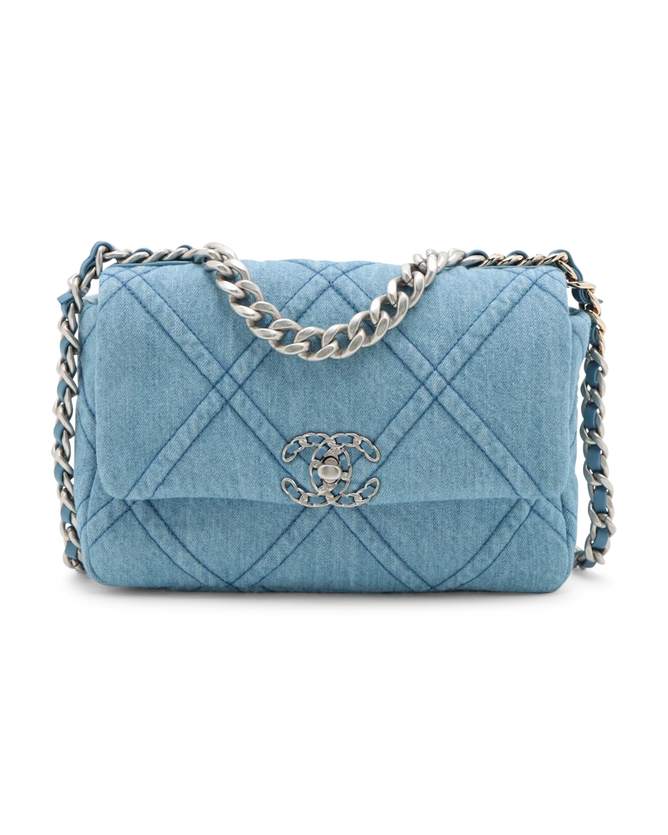 Pre-Owned Chanel Medium Denim 19 Flap Bag