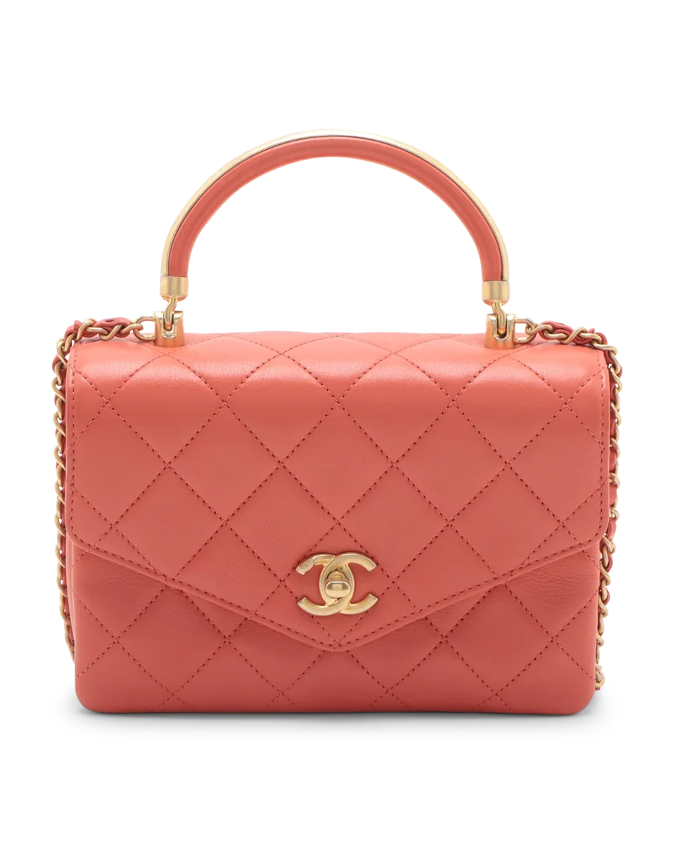 Pre-Owned Chanel Quilted CC Top Handle Envelope Flap
