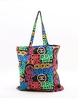 Pre-Owned Chanel Spring/Summer 2021 Silk Graffiti Ready to Fold Tote by Virginie Viard