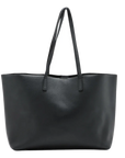Pre-Loved Shopping Tote Leather with Gold Hardware, Black