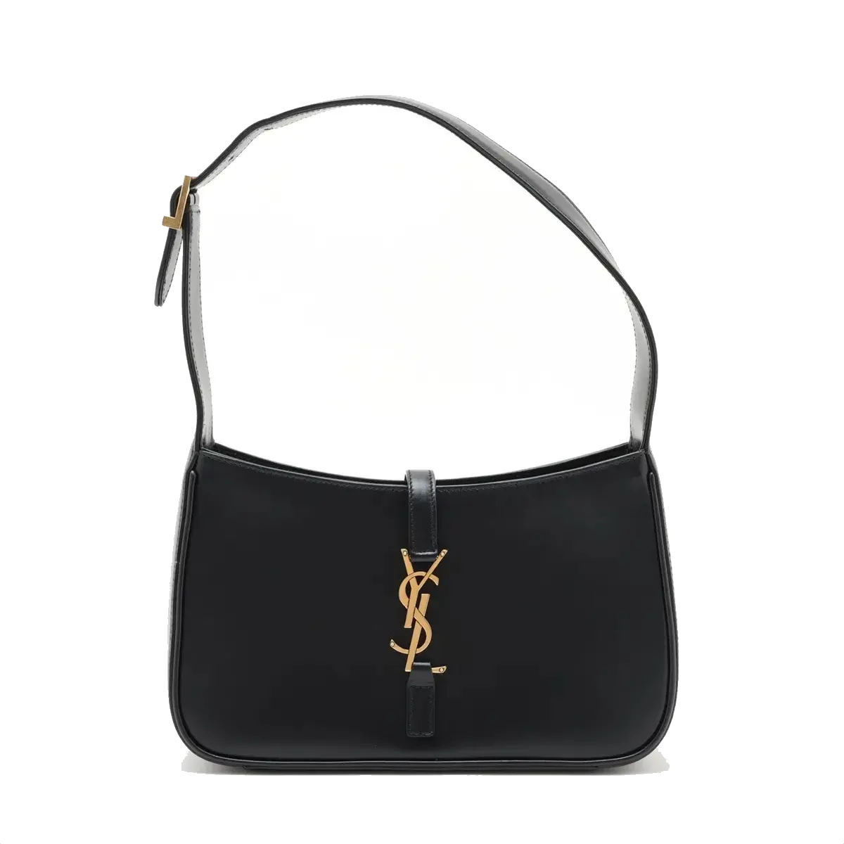 Pre-Loved Le 5 à 7 Shoulder Bag Smooth Leather with Gold Hardware, Black