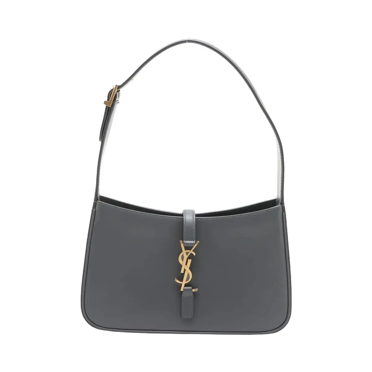 Pre-Loved Le 5 à 7 Shoulder Bag Leather with Aged Gold Hardware, Grey