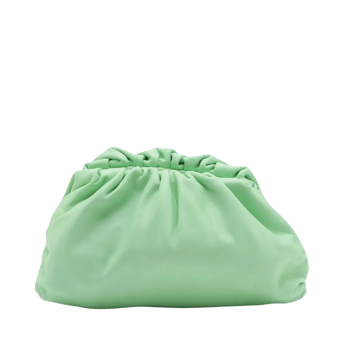Pre-Loved The Pouch Clutch Leather with Gold Hardware, Mint Green