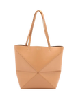 Pre-Loved Puzzle Fold Tote Leather, Tan