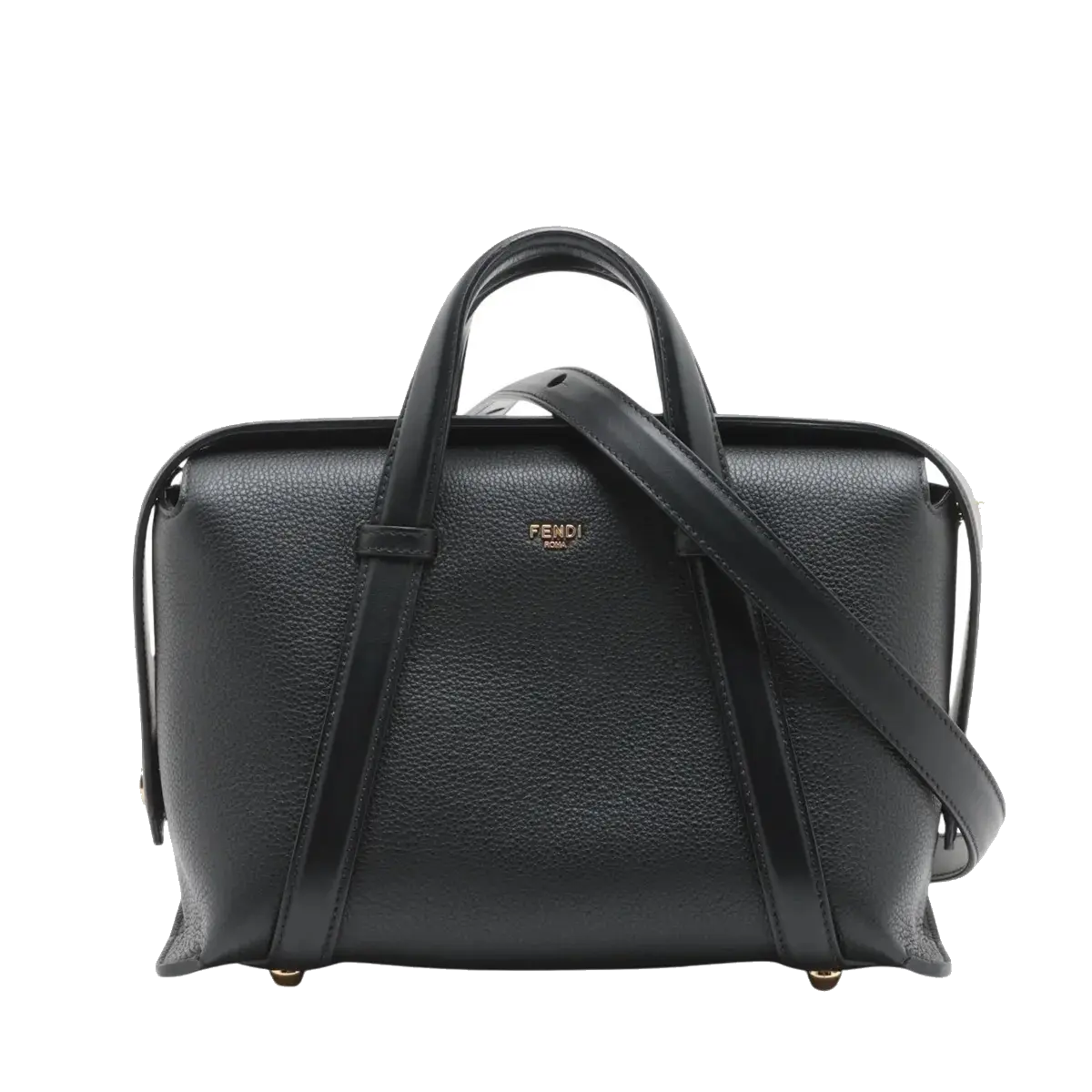 Pre-Loved Lui Bag Handbag Leather with Gold Hardware, Black