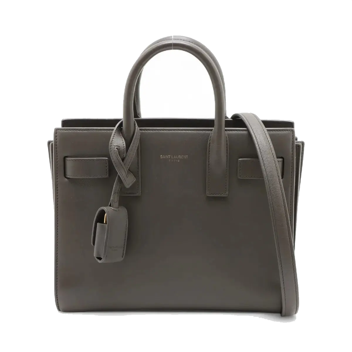 Pre-Loved Sac de Jour Tote Leather Nano with Gold Hardware, Grey