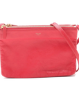 Pre-Loved Trio Crossbody Bag Leather Small with Gold Hardware, Pink