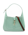 Pre-Loved Jackie Shoulder Bag Leather Small with Gold Hardware, Mint Green