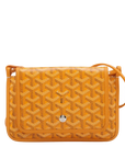Pre-Loved Plumet Crossbody Bag Goyardine Coated Canvas with Silver Hardware, Yellow