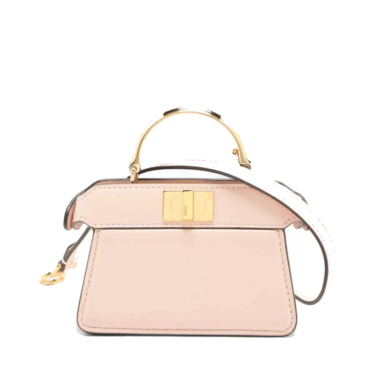 Pre-Loved Peekaboo Handbag Leather Micro with Gold Hardware, Pink