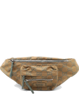Pre-Loved GG Ripstop Belt Bag Monogram Nylon with Silver Hardware, Beige