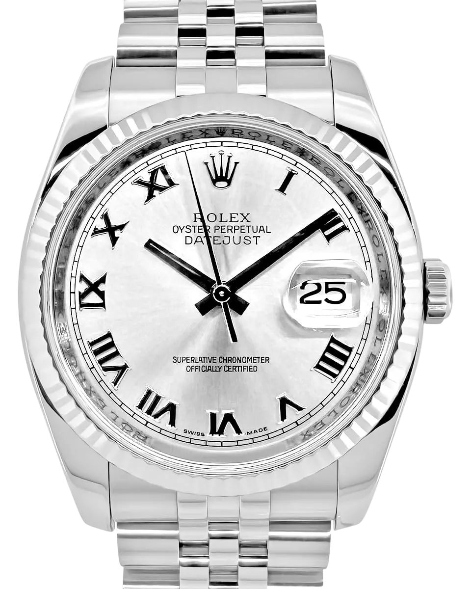 Rolex, Pre-Loved Datejust 116234, Automatic, Steel and White Gold, 36