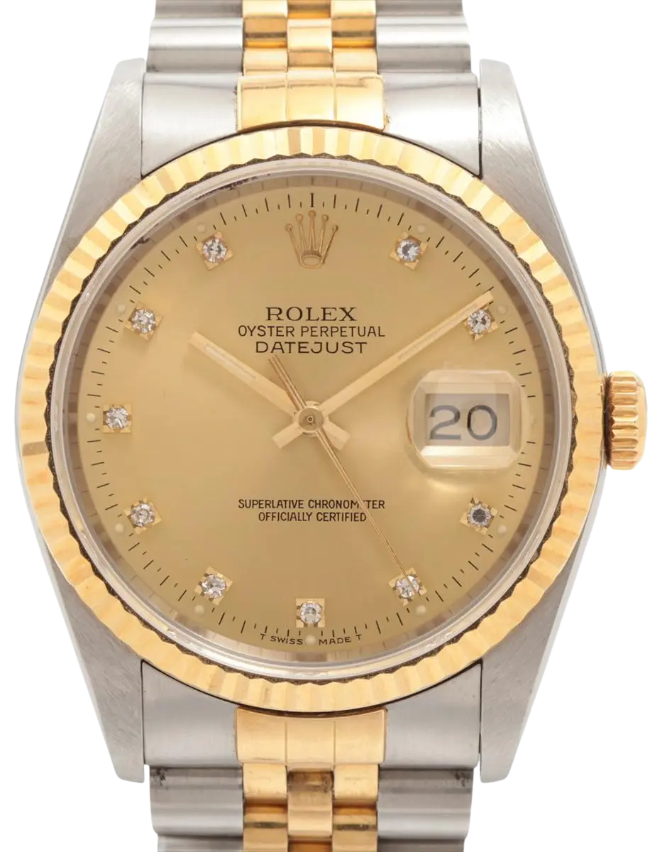 Rolex, Pre-Loved Datejust 16233g, Automatic, Steel and Yellow Gold, 36