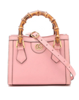 Pre-Loved Diana Bamboo Tote Leather Mini with Gold Hardware, Pink