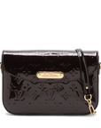 Pre-Loved Rodeo Drive Crossbody Bag Monogram Patent Leather with Gold Hardware, Amarante