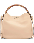 Pre-Loved Diana Bamboo Shoulder Bag Leather Medium with Gold Hardware, Beige