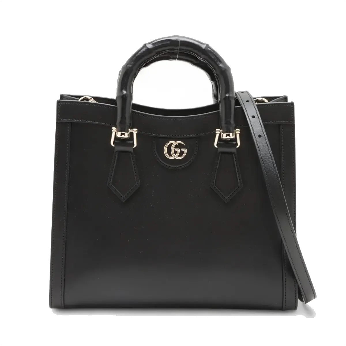Pre-Loved Diana Tote Leather Small with Gold Hardware, Black