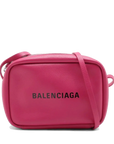 Pre-Loved Everyday Camera Bag Crossbody Bag Leather XS with Silver Hardware, Pink