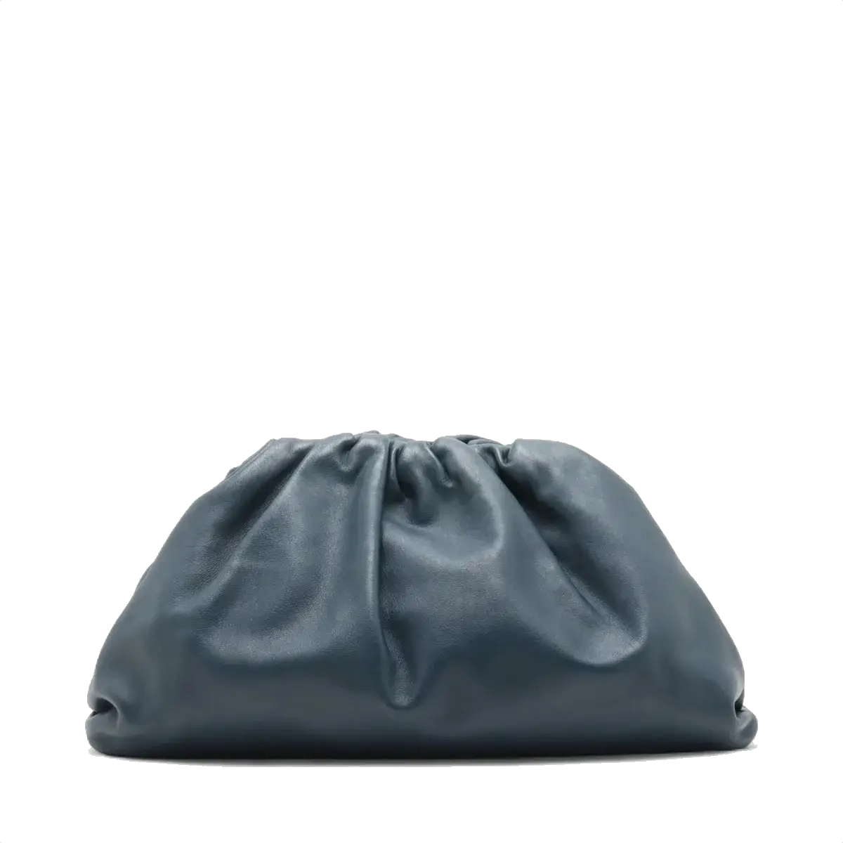Pre-Loved The Pouch Clutch Leather with Silver Hardware, Blue